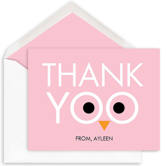 Children's Thank Yoo Folded Note Cards